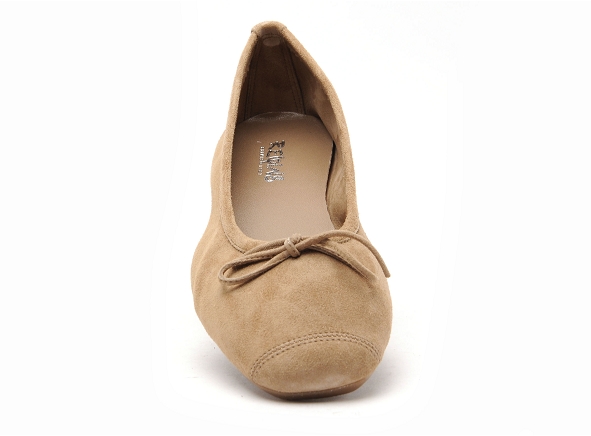 Reqins ballerines femme harmonie cuir velours beige
