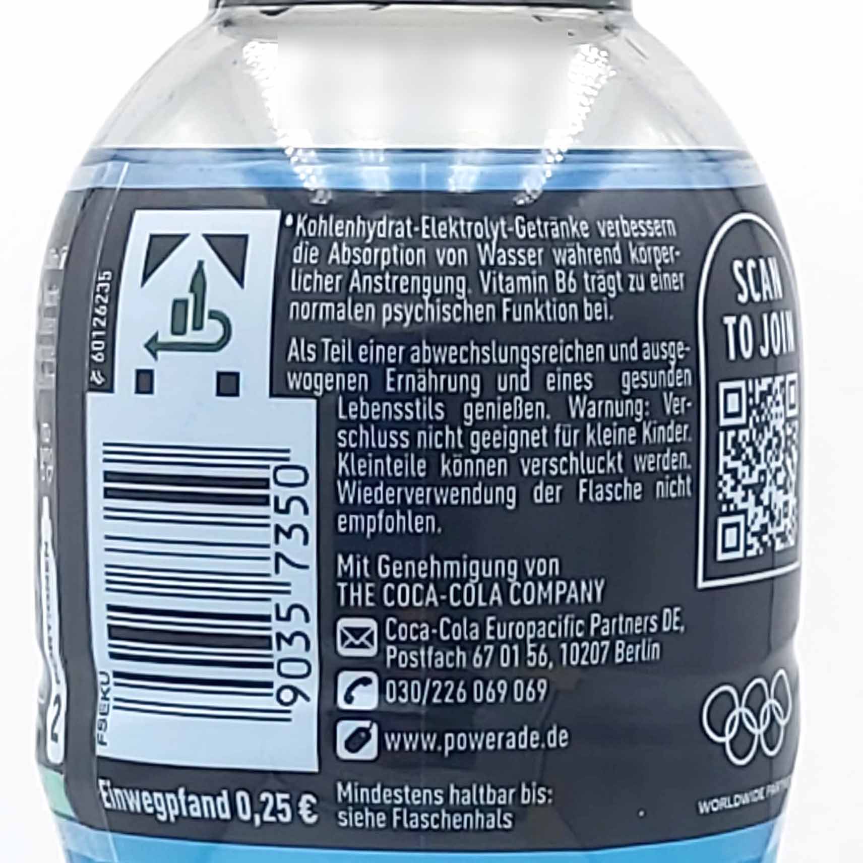 12x Powerade Sports Mountain Blast á 500ml=6L MHD:31.7.25