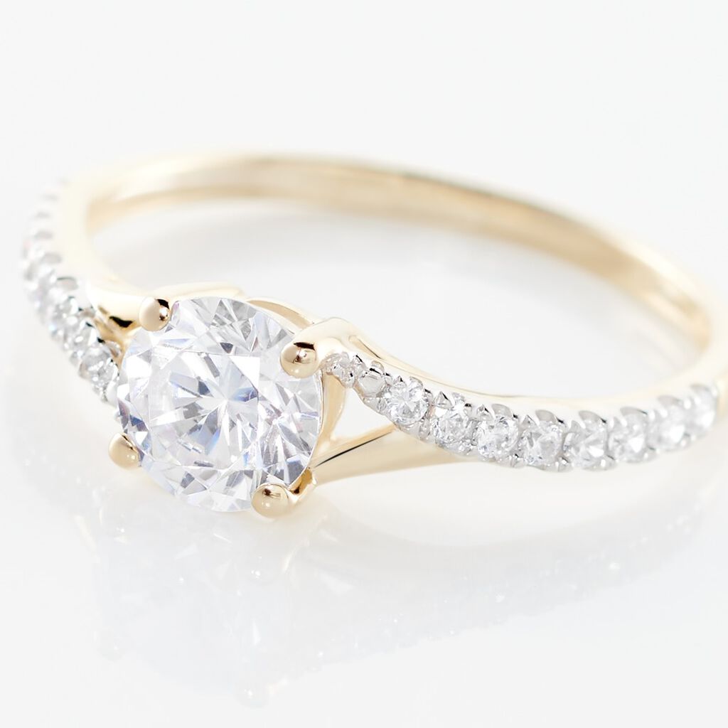 Bague Evita Or Jaune Oxyde De Zirconium