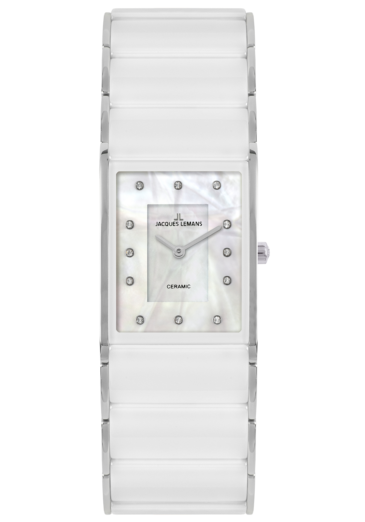 Jacques Lemans Damenuhr Dublin HighTech Ceramic weiß