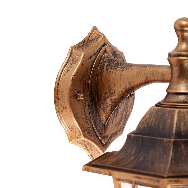 Antieke buiten wandlamp goud IP44 - New Haven