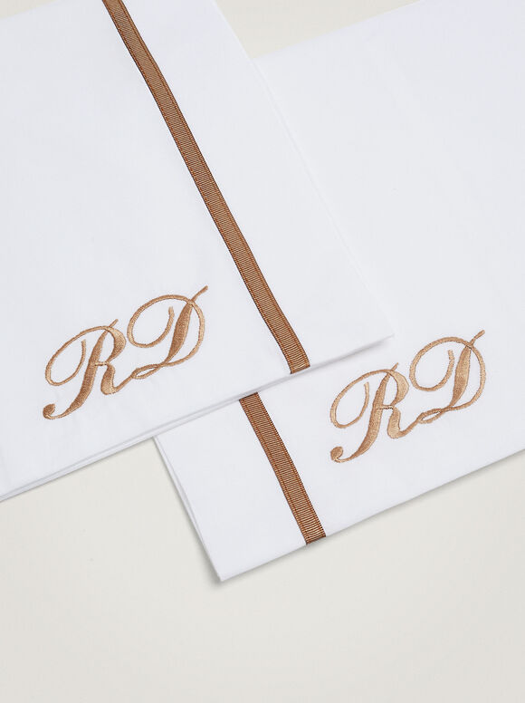 Conjunto de 2 fronhas personalizáveis - Bege