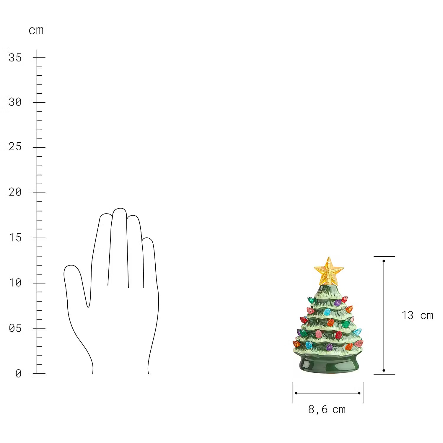 X-MAS Deko-Tanne mit LED