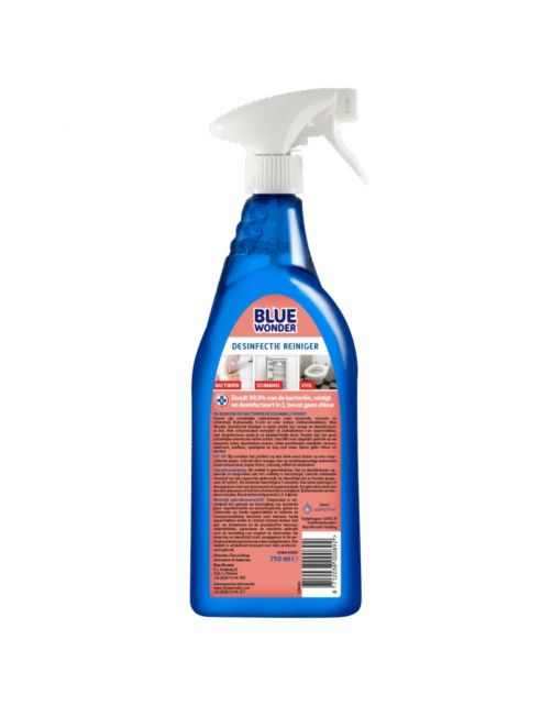 Blue Wonder Desinfectie-Reiniger Spray - Schoonmaakmiddelen - 750 ml