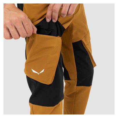 Pantalon Chaud Softshell Salewa Puez Warm Cargo Marron