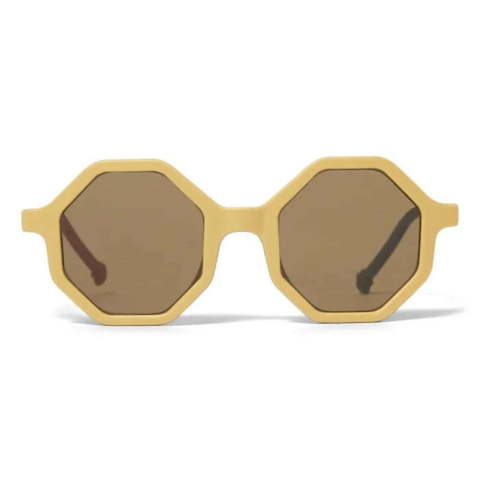 YEYE Lunettes de Soleil Tricolore | Jaune moutarde