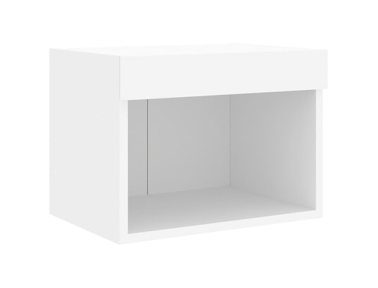 VIDAXL - Table de chevet murale avec lumières led blanc
