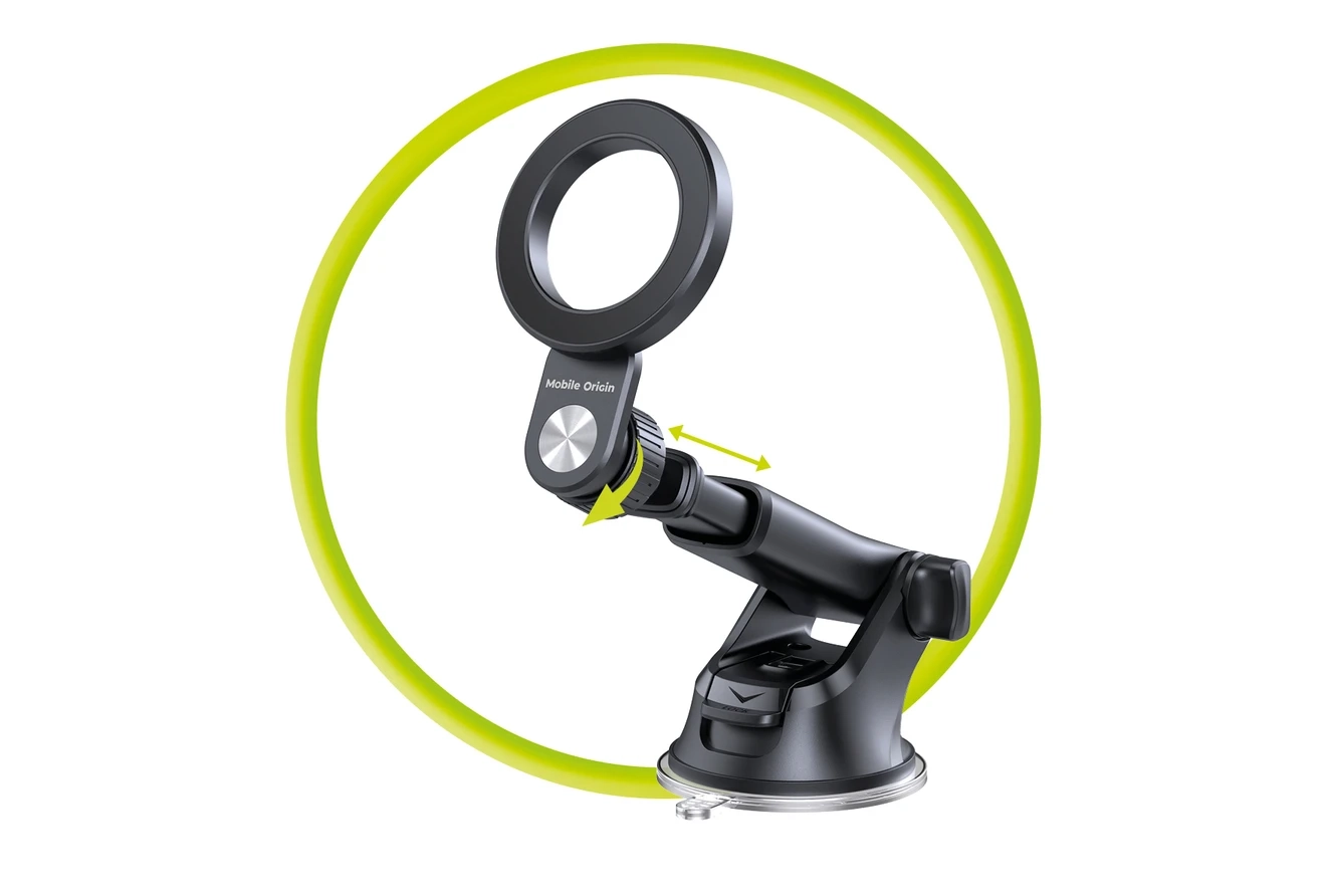 2in1 Universal Magnetische MagSafe Auto KFZ 360° Dashboard und Lüftungsgitter Smartphone Halterung inkl. Magnet Ring - Schwarz