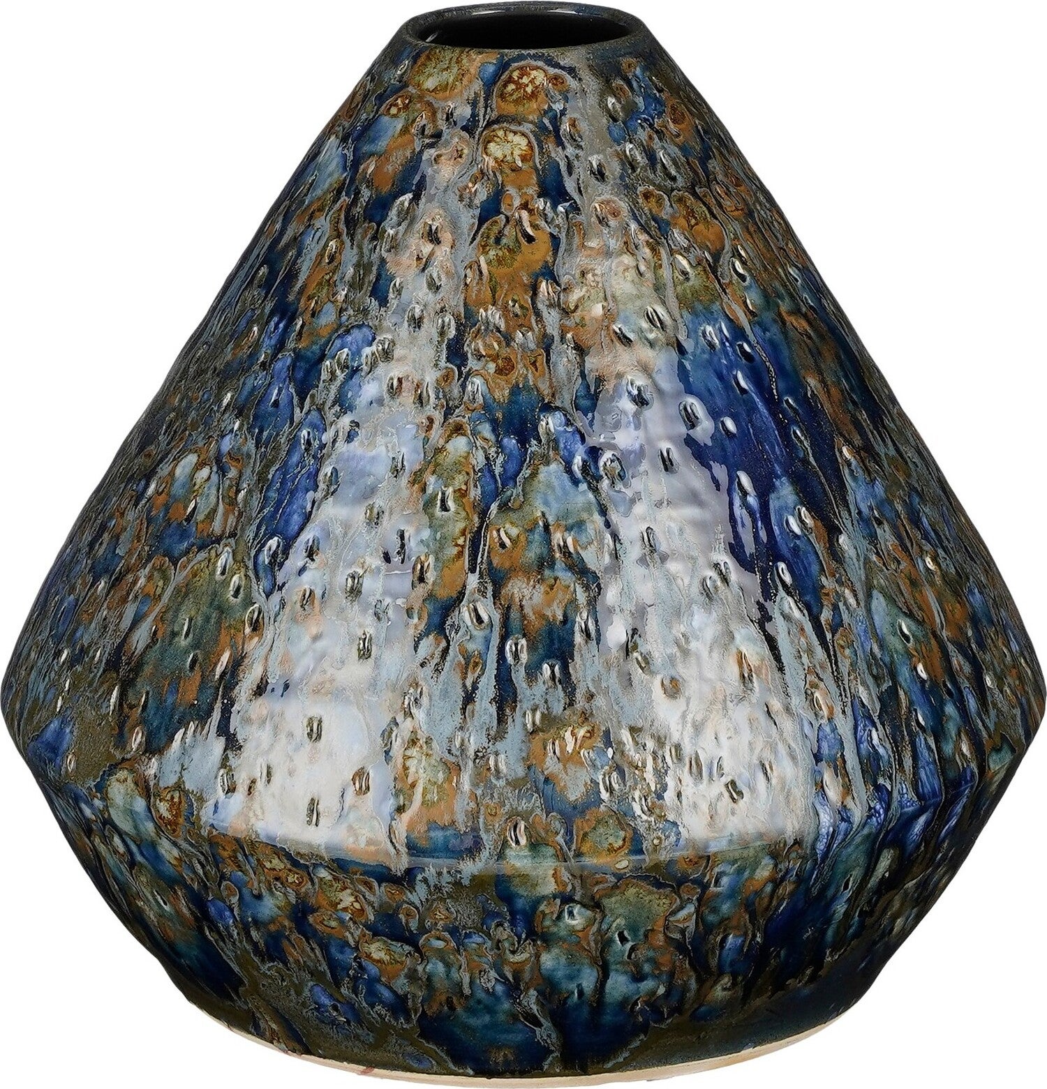 Mica Decorations vaas Harris blauw D 27 H 25 cm