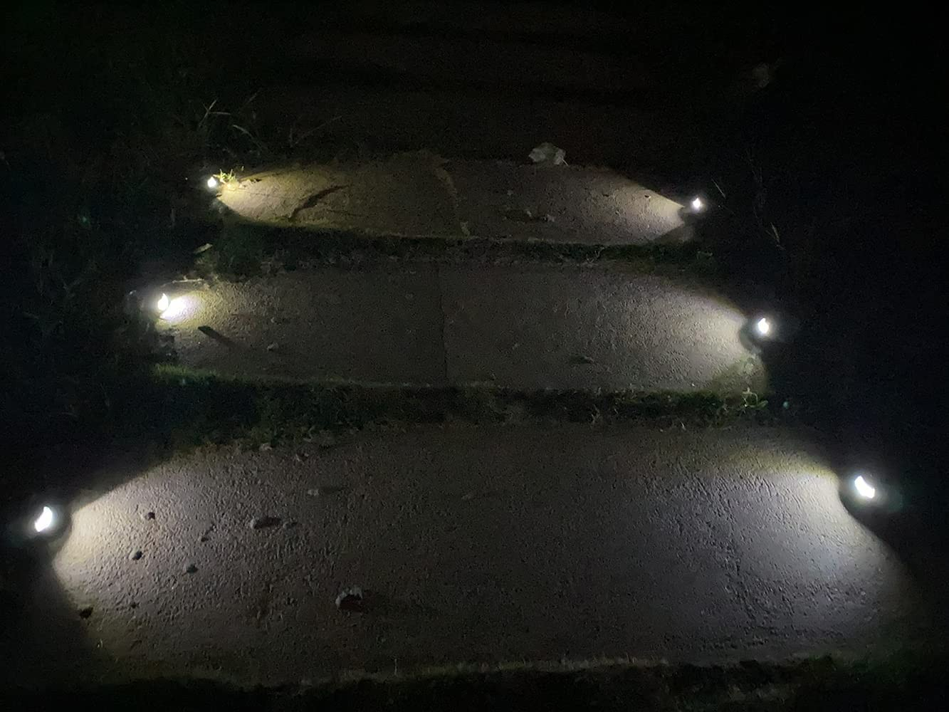 (6er Set) LED Solar Lampe Outdoor Gartenleuchte Wegbeleuchtung im Stein Design mit Dämmerungssensor (IP65) - Kaltweiss