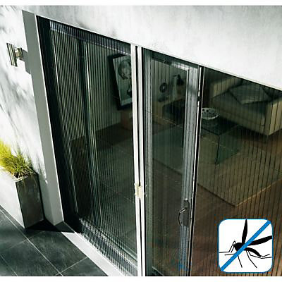 Moustiquaire de porte plissée en alu blanc Kocoon 120 x h.220 cm