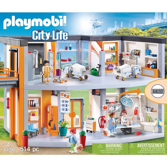Hôpital aménagé Playmobil City Life 70190