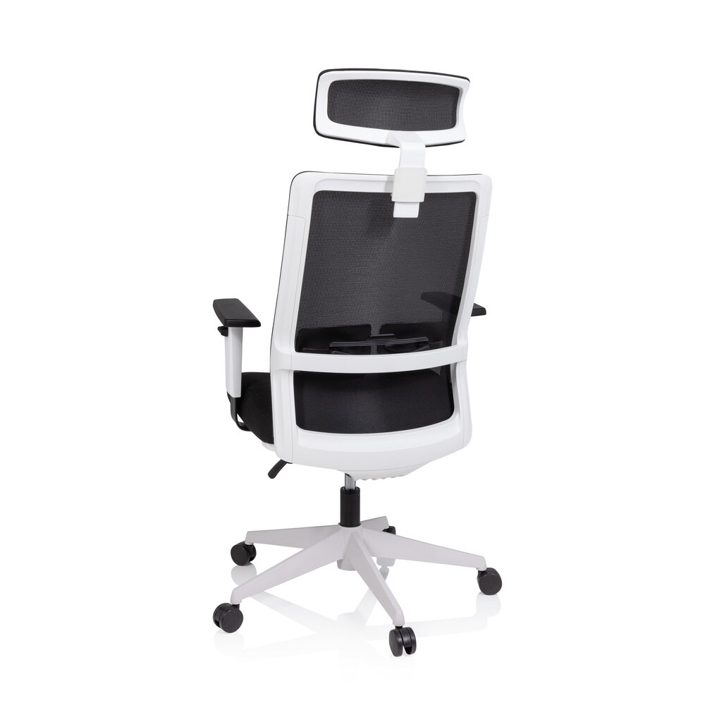 Profi Bürostuhl BRANCO Stoff/Netzstoff mit Armlehnen (höhenverstellbar) hjh OFFICE