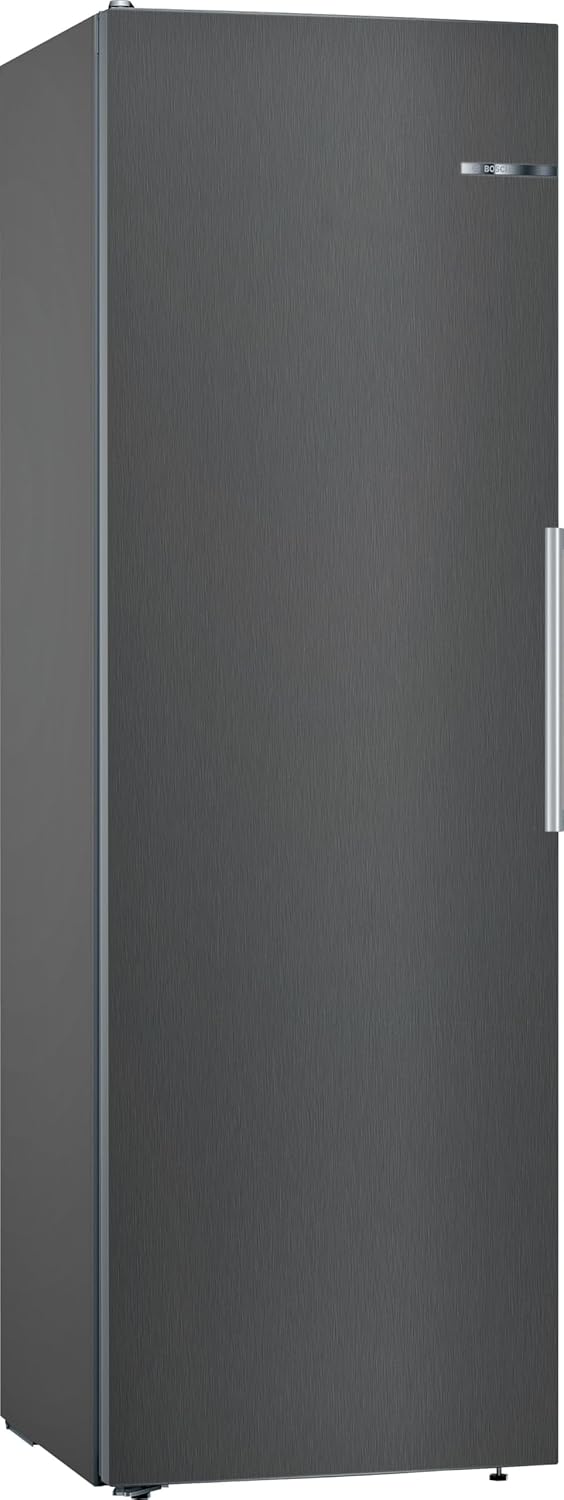 KSV36VXDP, Serie 4 Kühlschrank, 186 x 60 cm, 346 L, VitaFresh XXL Schubladen - längere Frische, Flaschenablage, Easy Access Shelfs aus Glas, LED-Beleuchtung, Gebürsteter schwarzer Stahl