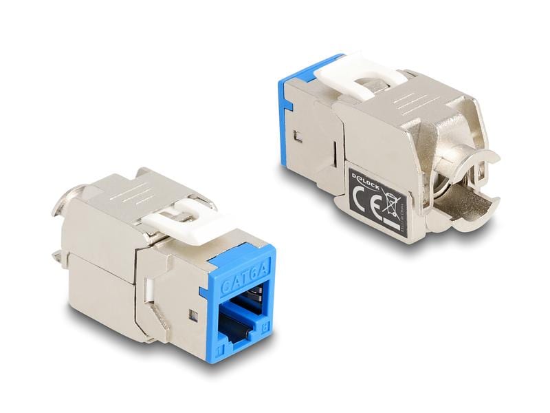 Delock Keystone-Modul RJ45 zu LSA, Cat.6A Farbig, 8 Stück Delock Keystone Modul RJ45 Buchse zu LSA Cat.6A werkzeugfrei farbig Set 8 Stück