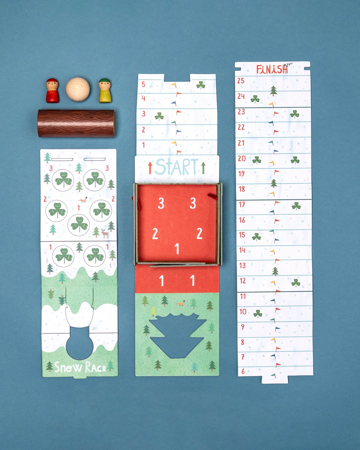 Brettspill Barn 4år+, Pocket size – Lagspill “Kappløpsspill” | Snow Race Tiny Game