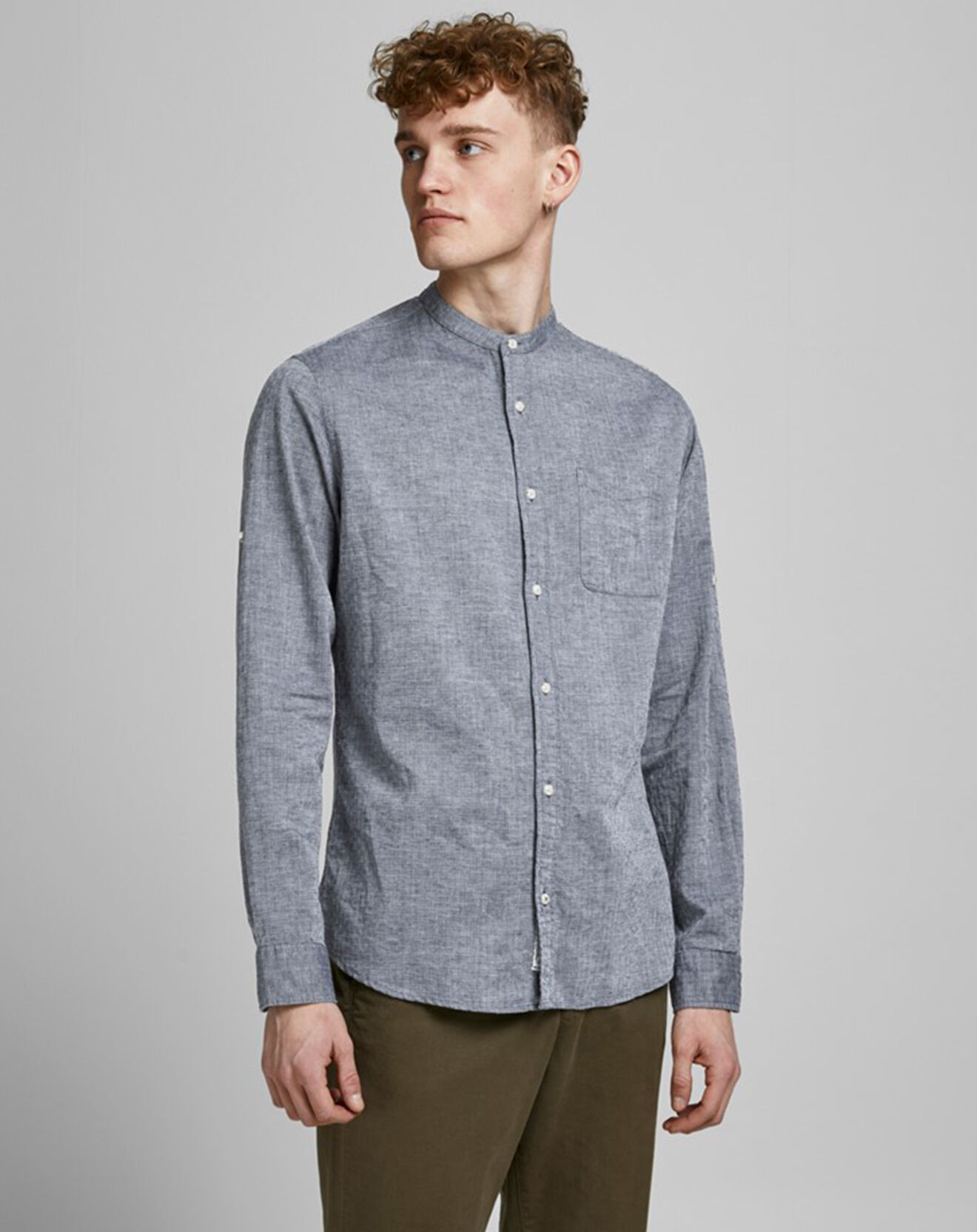 Jack & Jones Chemise en Coton & Lin Jprblusummer grise