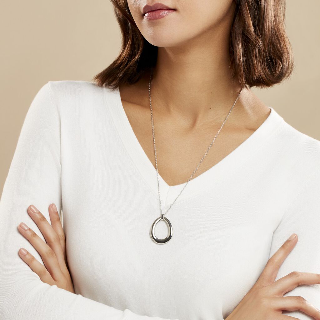 Collier Charlotte Acier Blanc