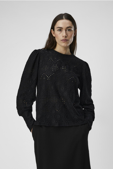 Object zwarte dames t-shirt