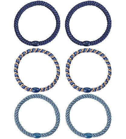 Kknekki Haargummis - 6er-Pack - Slim - Blau