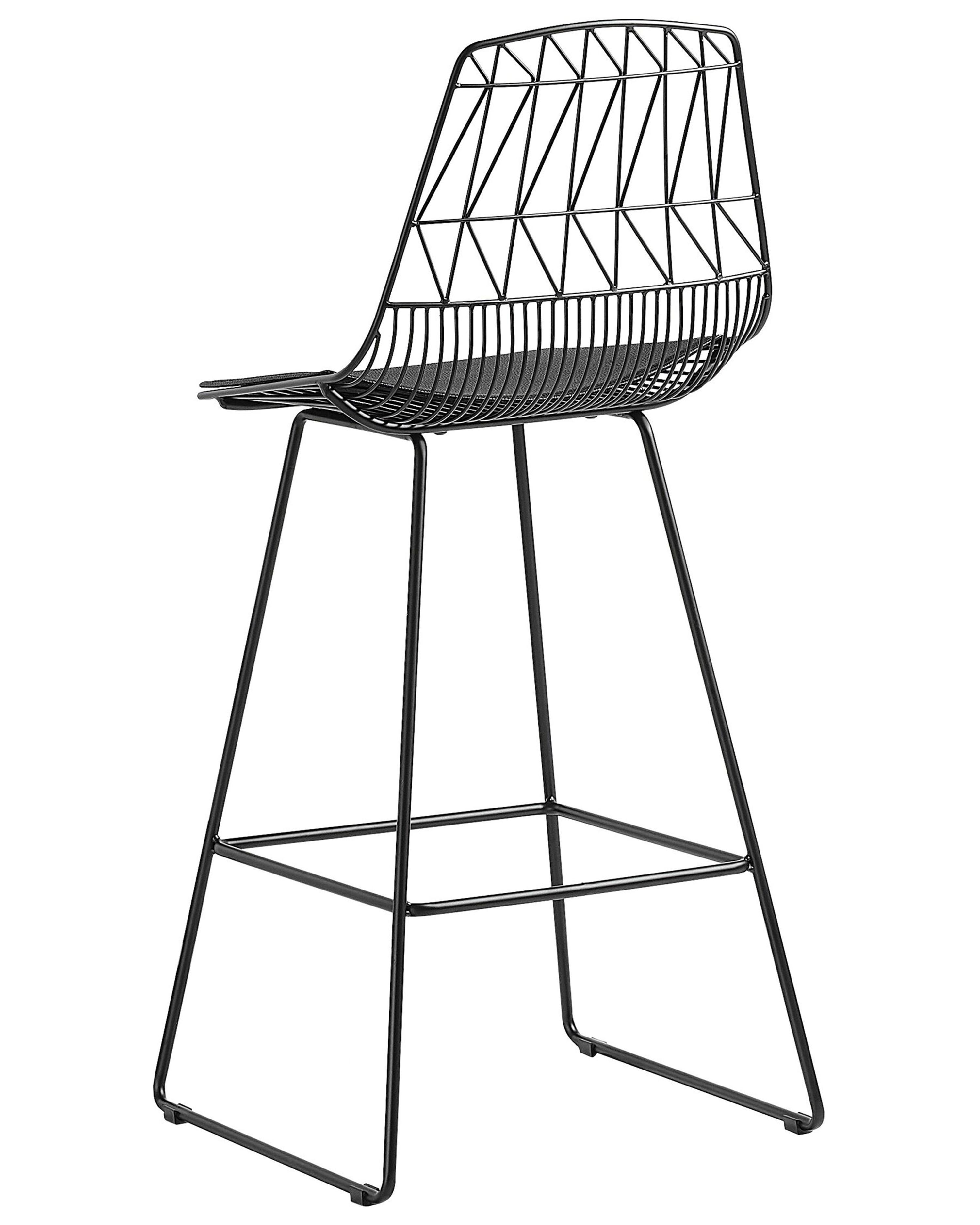 Set van 2 barstoelen PRESTON Metaal Zwart