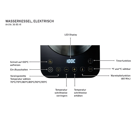 Elektrischer Schwanenhalskessel