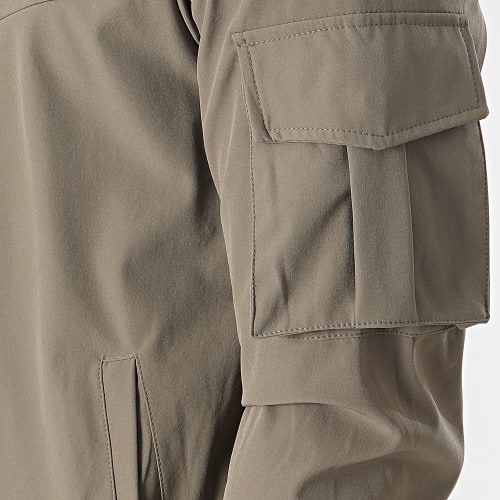 Veste Zippée Capuche Taupe