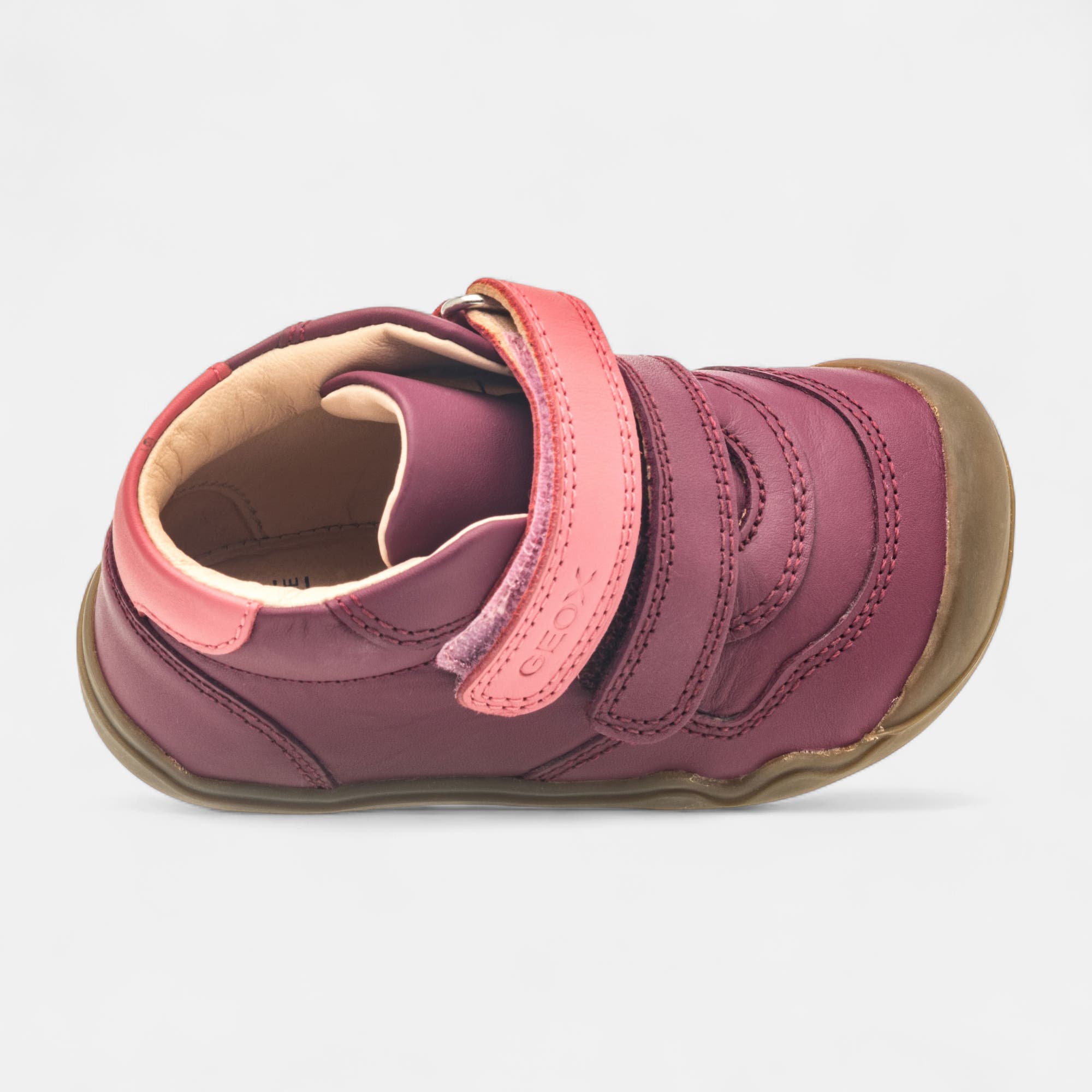Baskets hautes Bébé fille en cuir violet