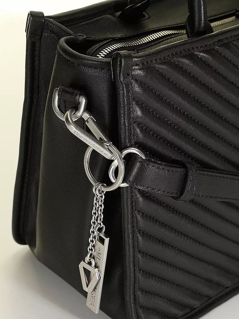 LES VISIONNAIRES Ledertasche - Tot Bag LENA QUILTING schwarz