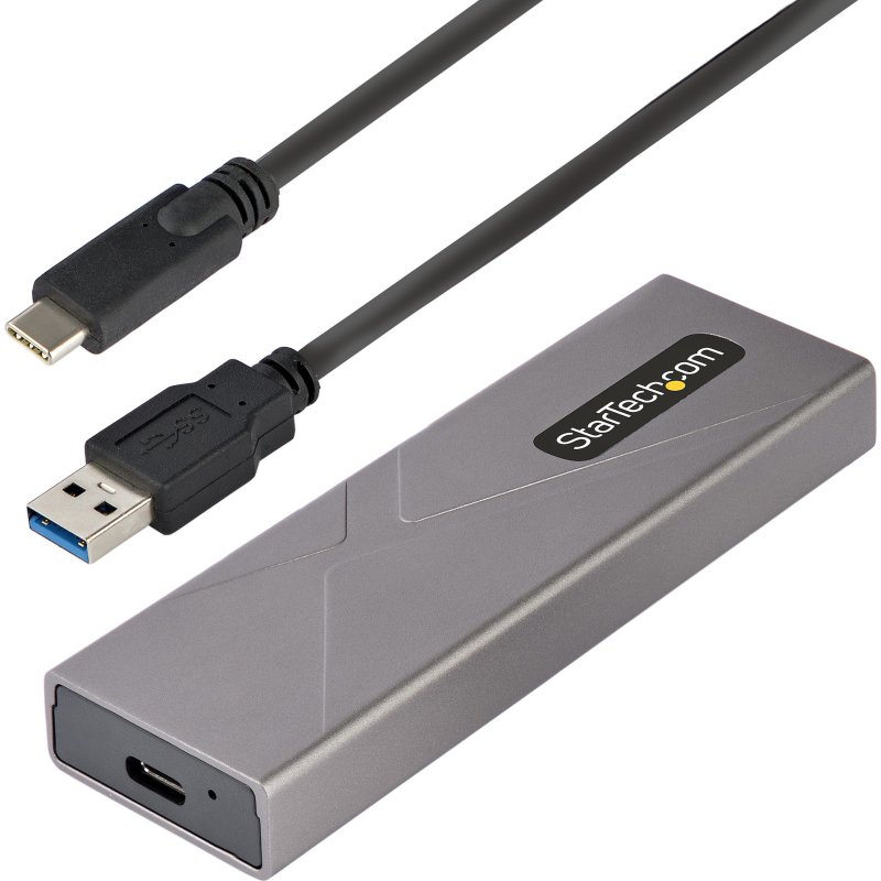 StarTech.com Boîtier Externe SSD M.2 NVMe/SATA - Boîtier Disque Dur SSD M.2 PCIe/SATA - Boîtier SSD M.2 - Boîtier pour SSD M.2 avec Câbles Hôtes USB-C et USB A - Boîtier M.2 NVMe Compatible 2230/2242/2260/2280