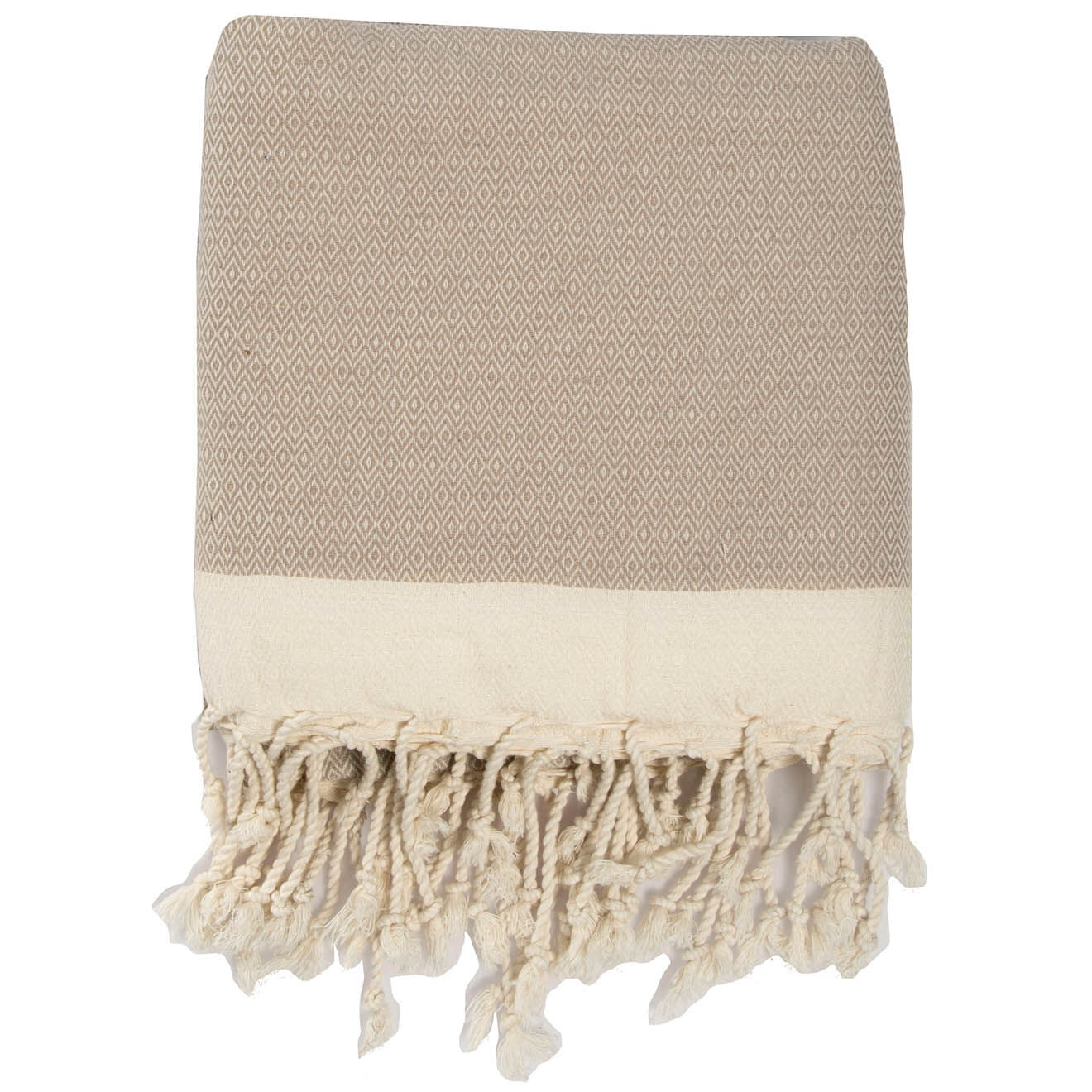 Febronie Plaid Courchevel Losange taupe