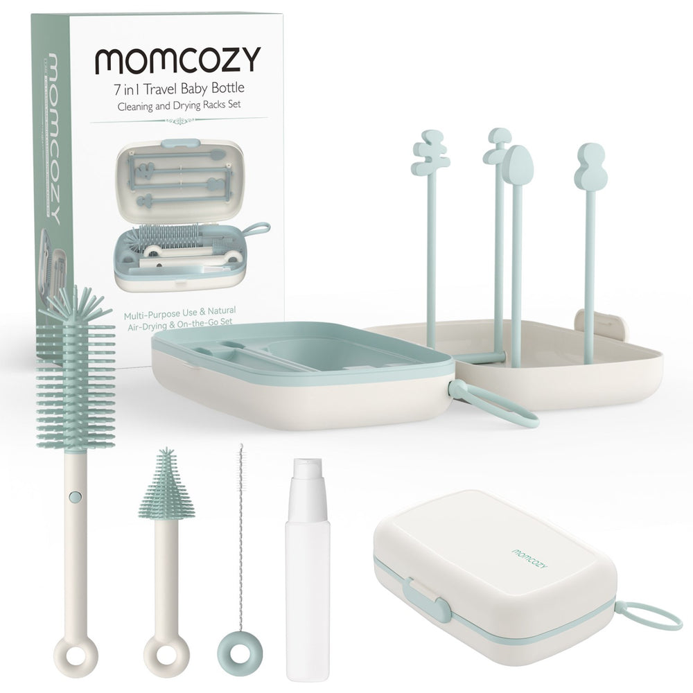 Køb Momcozy Green 7 In 1 Baby Flaske Børste Sæt