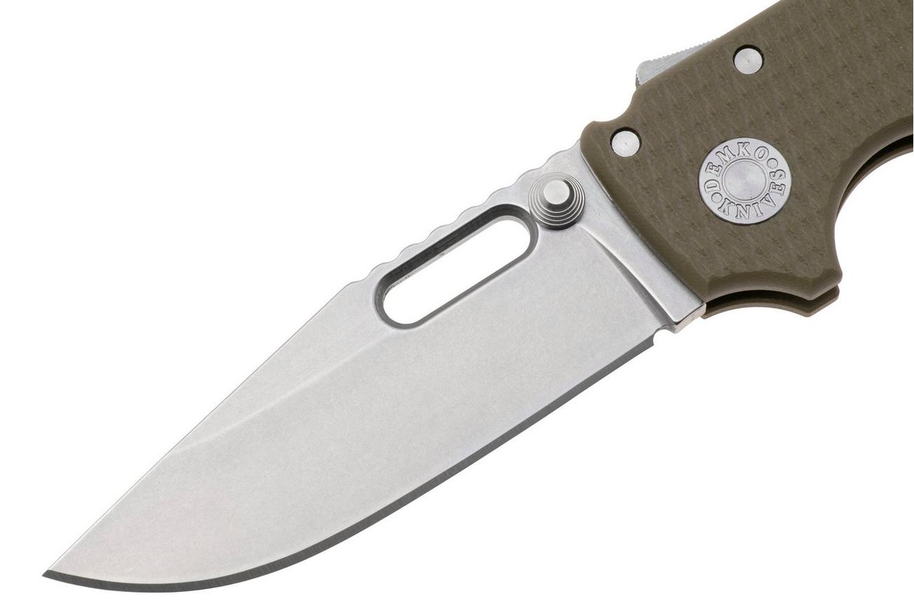 Demko MG AD20 Shark-Lock, Stonewashed MagnaCut Clip Point, MGAD20-MAG-OD-GRN, OD-Green G10 zakmes