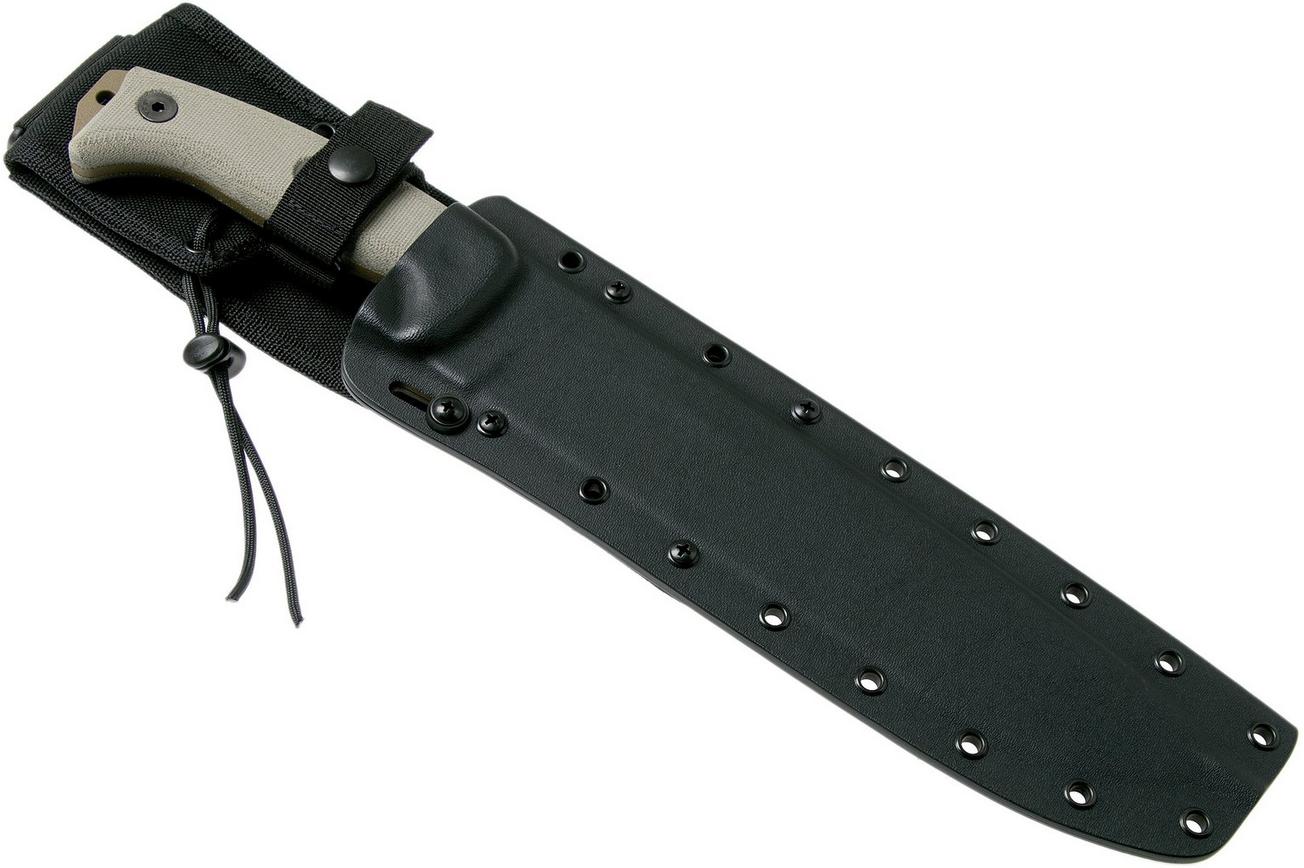 ESEE Junglas Dark Earth, JUNGLAS-DE survivalmes kydex schede   MOLLE-back