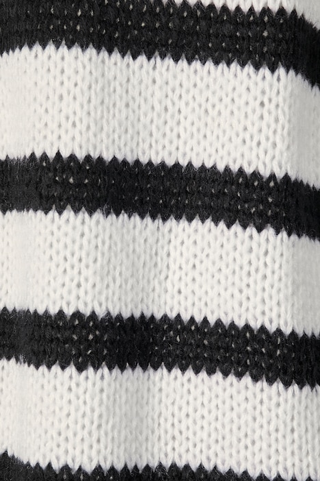 Pullover, oversized, Ringel, V-Ausschnitt, Langarm