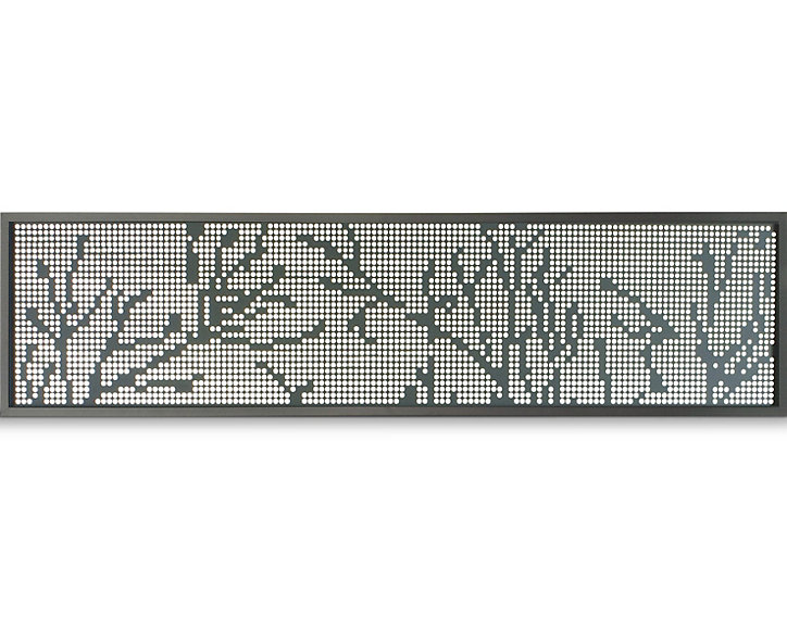 Décor branche aluminium Neva anthracite