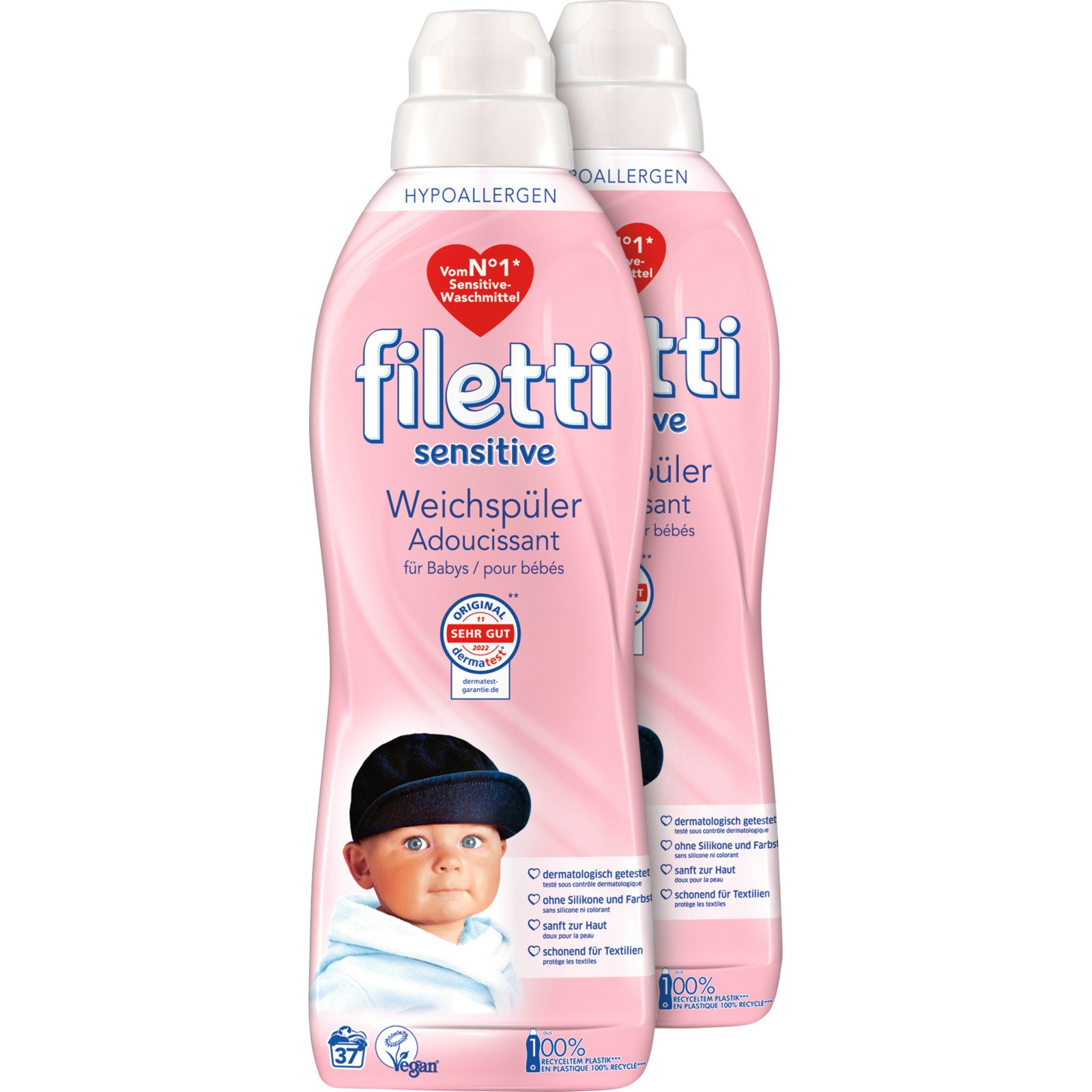 Filetti Weichspüler 2 x 37 Waschgänge
