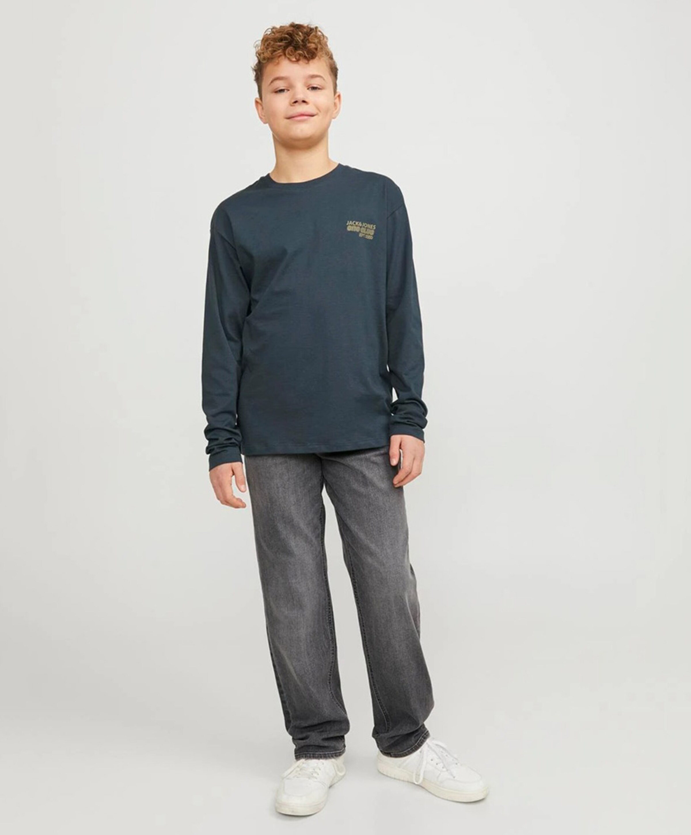 Jack & Jones JJICLARK JJORIG SQ 349 SN J jeans grijs