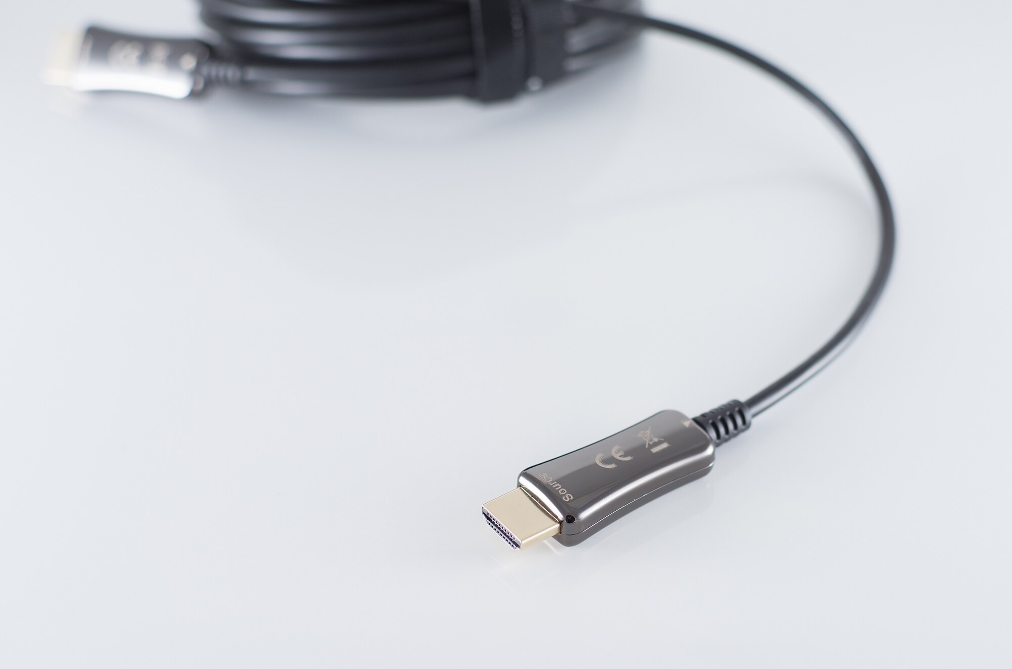 sky vision Aktives optisches HDMI 2.0 Hybridkabel 4mm Ø, 18Gbit/s, 15m