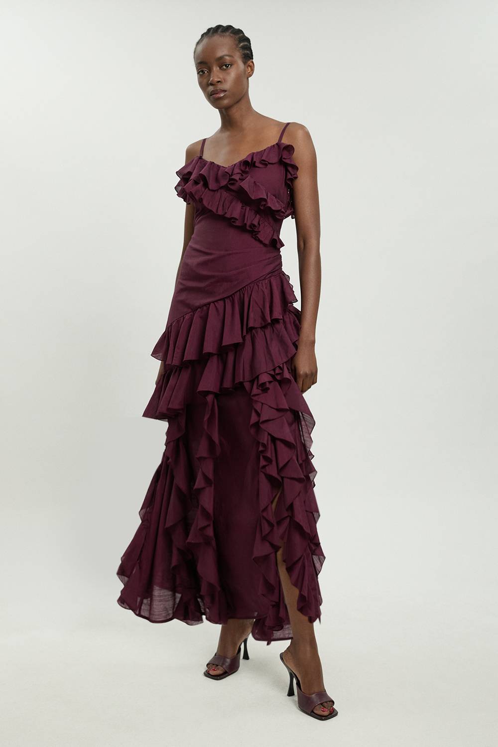 KarenMillen Robe Maxi À Volants Dramatiques