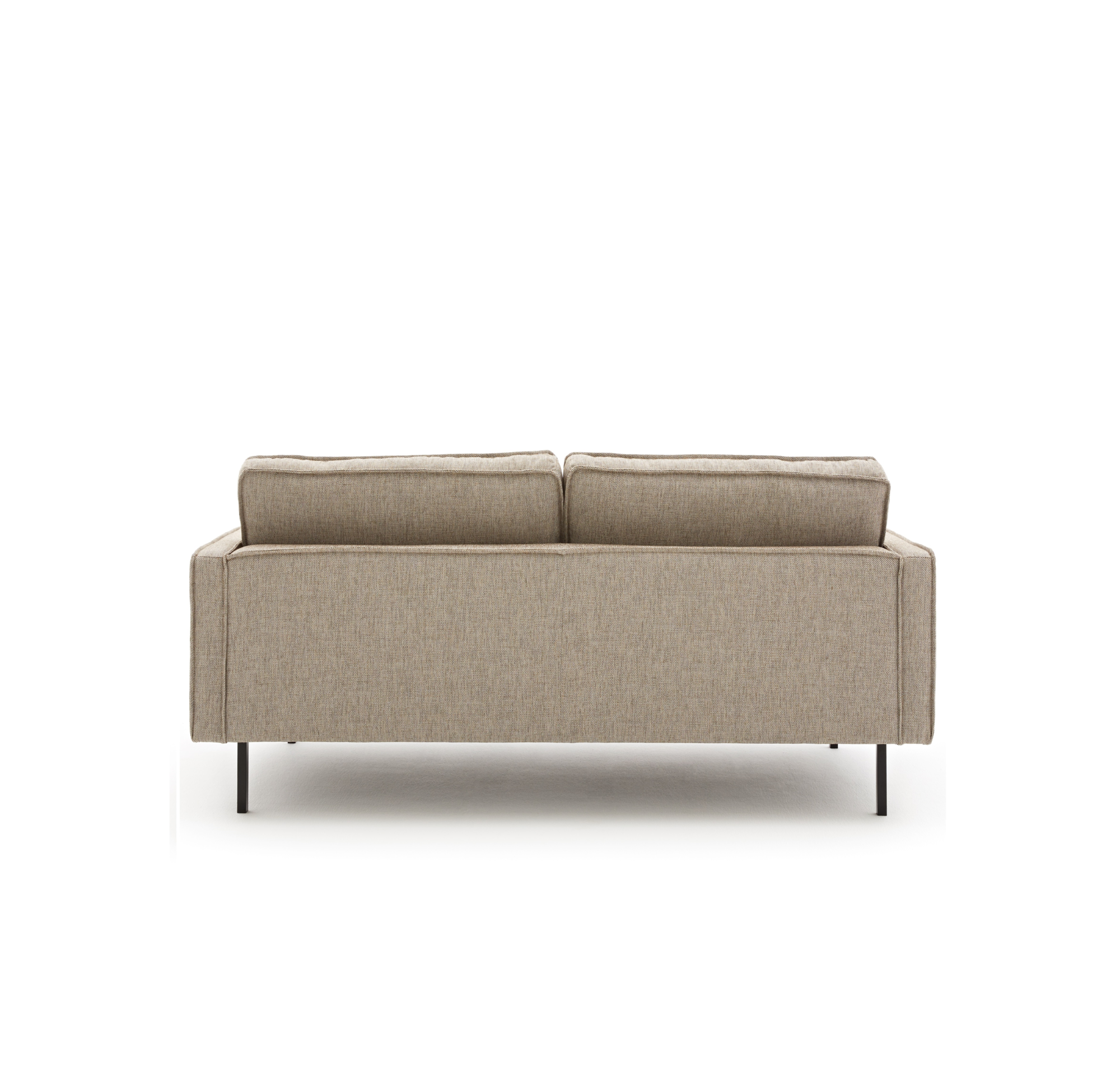 Loods 5 Design 2-zitsbank Slimm Stof Outside 2 Zits - 150 cm | Solution Lightbrown 115 | Poten: Zwart