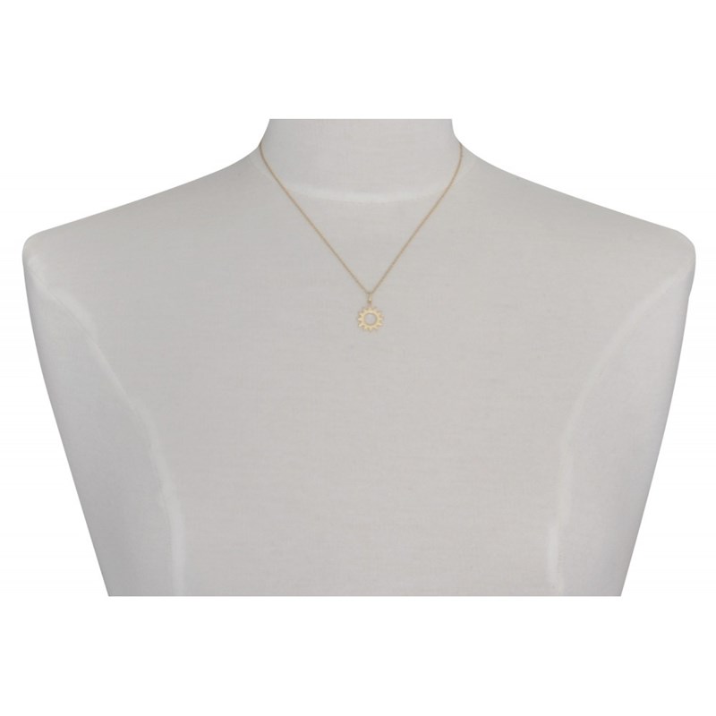 Collier Plaqué Or Soleil Ajouré