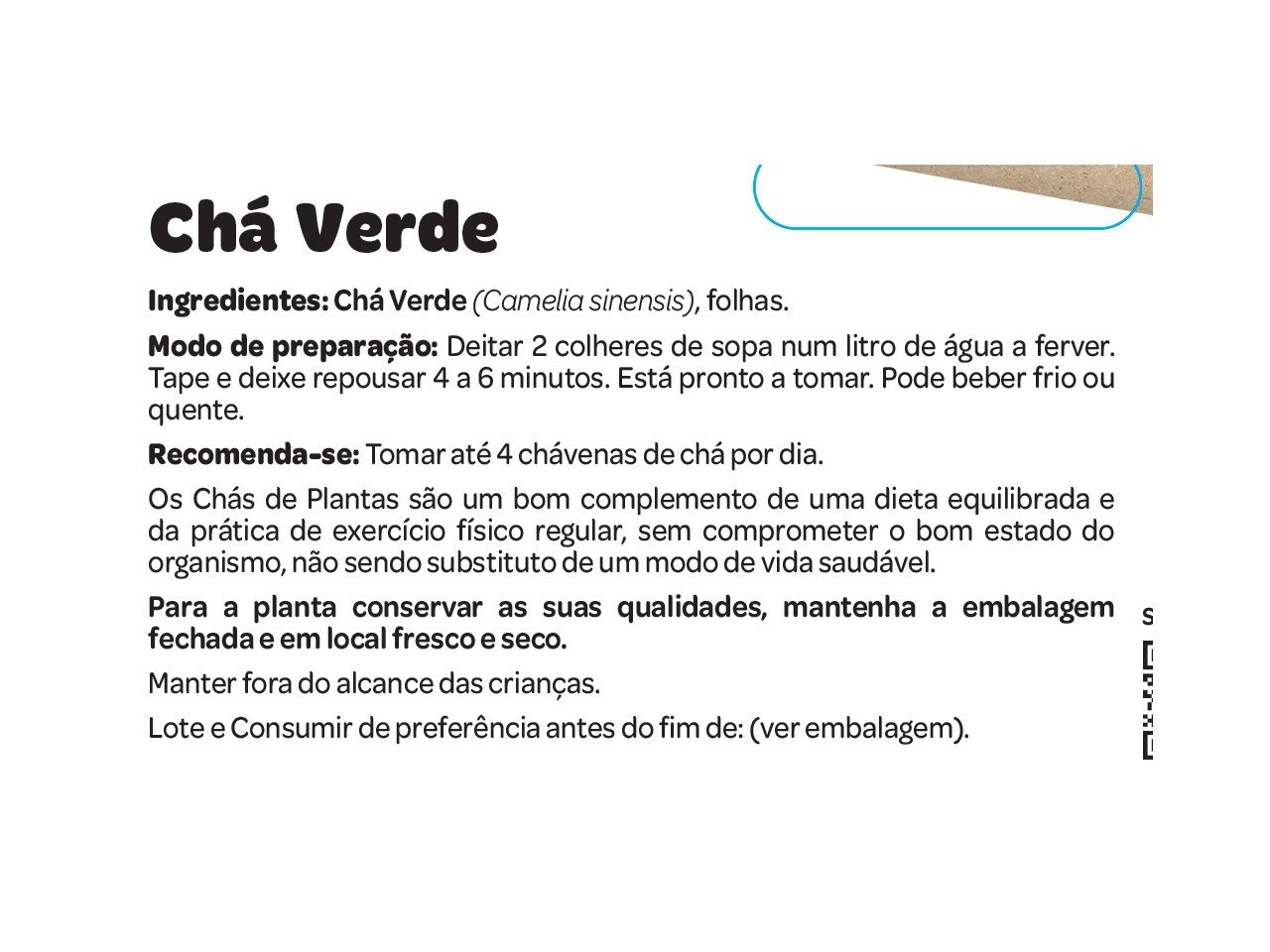 CHÁ SALUTEM EM SACO VERDE 50G