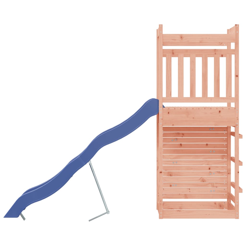 Aire de jeux d'extérieur balançoires toboggan portiques robuste jeux jardin 53 x 267 x 207 cm bois massif de douglas 02_00050
