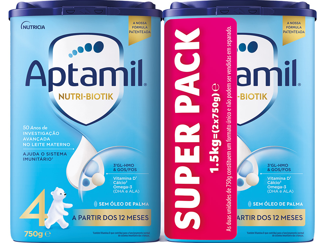 LEITE APTAMIL JÚNIOR 4 PACK POUPANÇA 2X750G