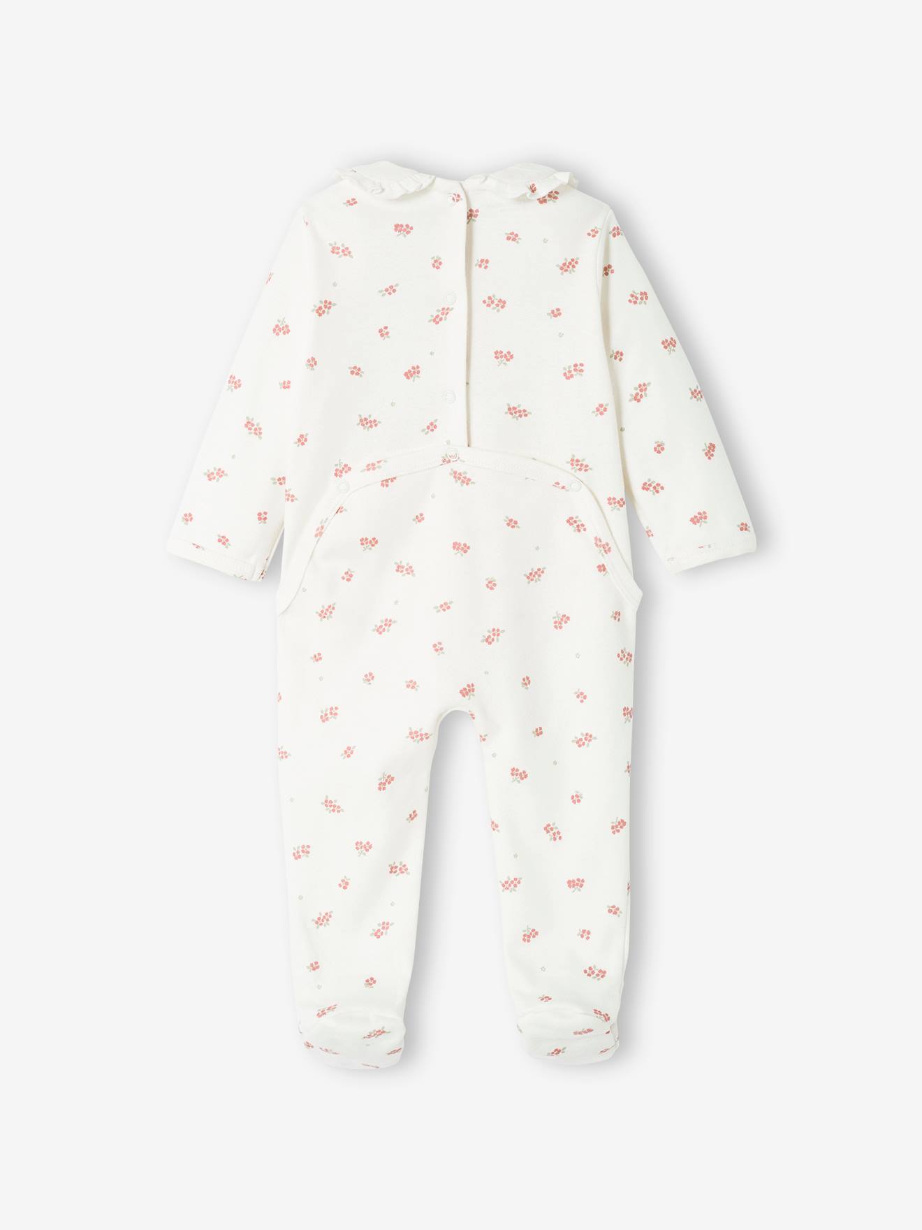 Conjunto de 2 macacões de malha interlock com gola de chiffon de algodão para bebê, verde salgueiro