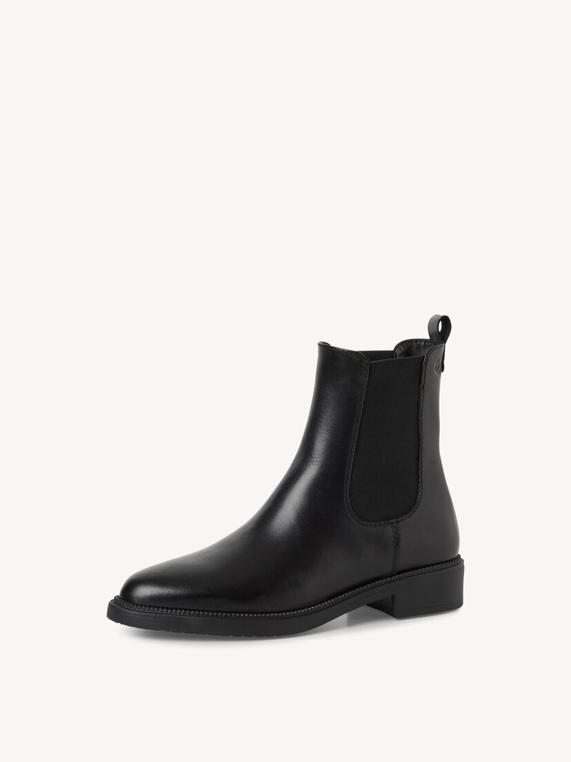 Leren Chelseaboot - zwart