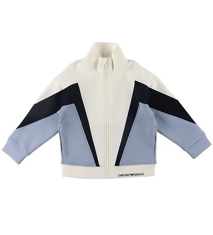 Emporio Armani Cardigan - Offwhite/Blau