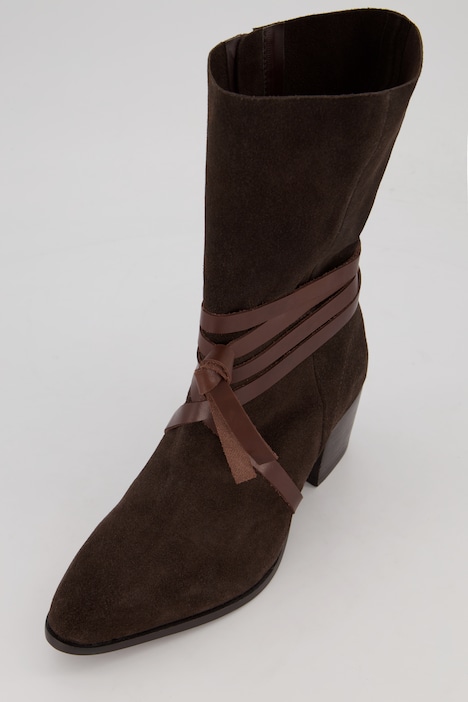 Stiefel, Veloursleder, Ankle-Straps