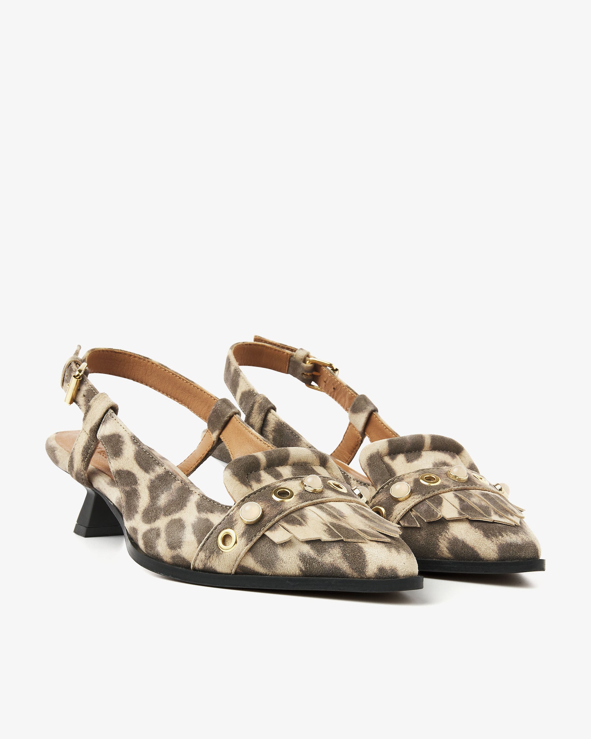 VIA VAI luipaardprint slingbacks Lea Aileen